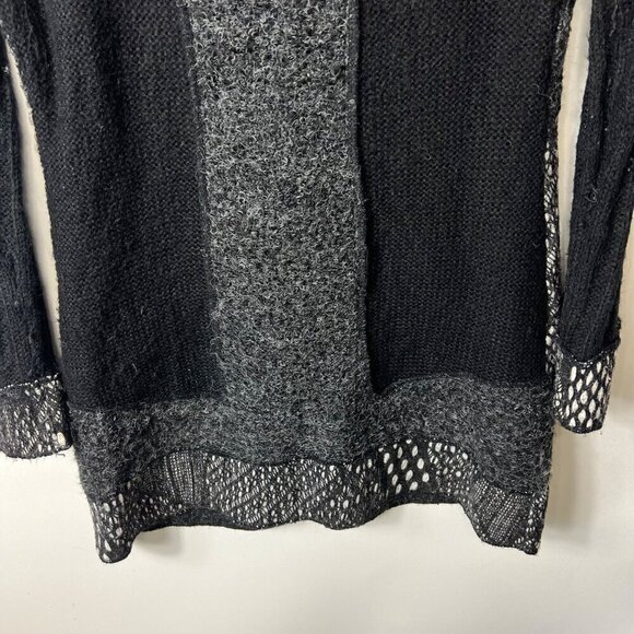 Sioni artsy color block long wool cardigan collared women’s size medium - Picture 8 of 9